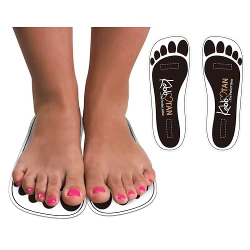 25 Pairs (50Feets) Spray Tan Feet Pads Disposable & Economic Black Feet pads for Spray tanning,Use in Tanning booth,Sunless Tanning at Home or Beauty Salon-Non Slip-Comfortable-Hygienic-Ultra Bronzing