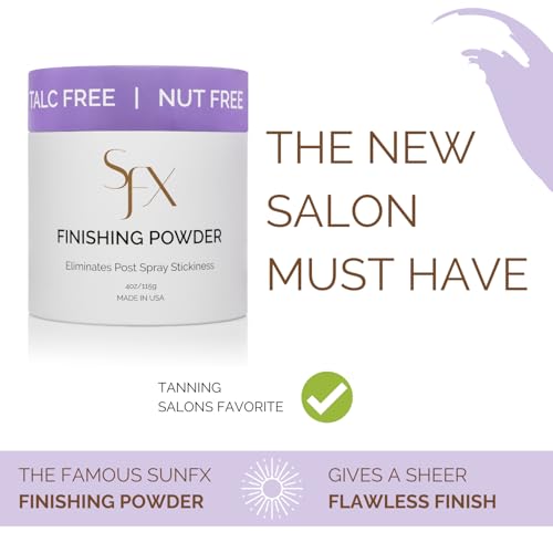 SunFX Post Spray Tan Translucent Finishing Powder | Talc-Free Bronzing & Setting Powder | Lightweight Shimmer Glow Enhancer | Vegan, Non-Comedogenic, Matte Finish | Sunless Tanning (lavender Haze)