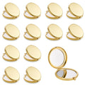 QUSTGO Gold 12-Pack Compact Travel Makeup Mirrors 2-Sided 1X/2X Magnification