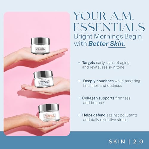 Skin 2.0 Korean 3 Day Cream Set for Women - Hydrating, Brightening & Smoothing