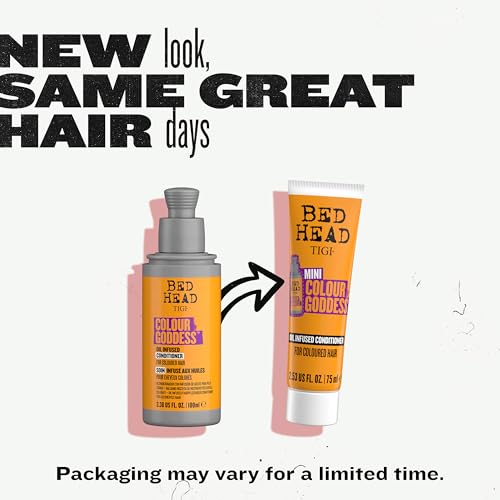 Bed Head by TIGI Colour Godess Conditioner Travel Mini ? Oil Infused Conditioner for Color Treated Hair, 2.53 fl oz