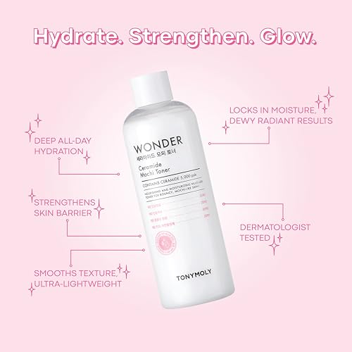 TONYMOLY Wonder Ceramide Mochi Milky Toner Set - 500ml + 100ml Hydrating Skincare