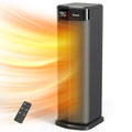 BREEZOME Black 1500W PTC Ceramic Space Heater with Remote, Eco & Safety Features