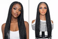 Full Lace Micro Braided Wig - 20 Inch African Handmade Protective Style