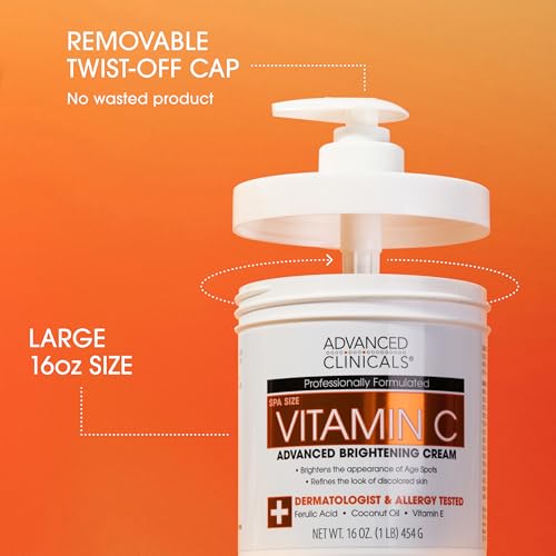 Advanced Clinicals Hyaluronic Acid Hydrating Cream + Vitamin C Brightening Cream Set