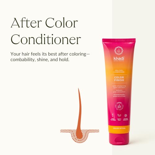 KHADI Vegan Hair Color Conditioner - Instant Shine & Combability, 5 fl oz