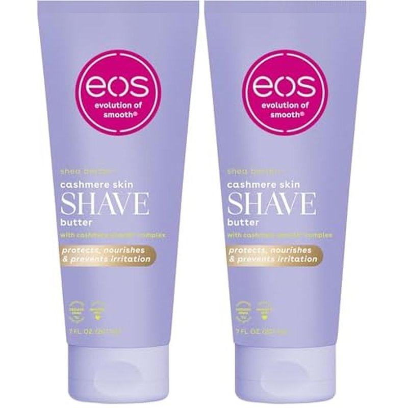 eos Cashmere Skin Collection Shave Butter- Vanilla Cashmere,Non-Foaming,Moisturizing,Prevents Razor Burn,Shave Cream for Women,eos-Shave Cream,7 fl oz,(Pack of 2)
