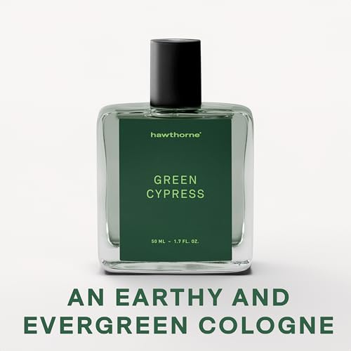 Green Cypress Men's Cologne - Earthy Forest Scent, Long Lasting 50mL