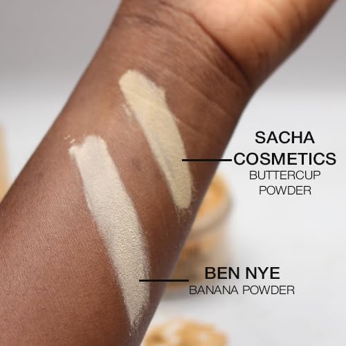 Sacha Buttercup Setting Powder – Medium to Deep Skin Tones, 1.75 oz, Long-Wear & Flashback-Resistant