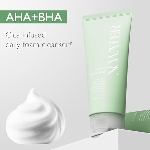 NOWATER Cica Pore Cleansing Foam | Pore Cleansing and Sebum Control | Cica, Hyaluronic Acid, Aloe | Daily Face Wash | Korean Skin Care for face (4.05 fl.oz)