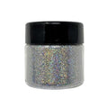 Holographic Silver Biodegradable Ultra-Fine Cosmetic Grade Glitter 0.75 oz jar - Vegan & Made in The USA