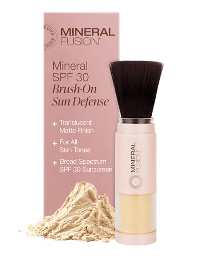 Mineral Fusion Mineral Brush-On SPF 30 Sunscreen Face Powder 0.14oz New