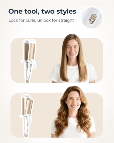 FURIDEN Lite Gold Dual-Voltage Travel Curling Iron for Europe, Compact & Lightweight