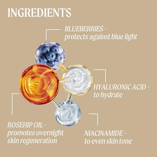 UPCIRCLE Night Cream with Hyaluronic Acid & Niacinamide 1.85oz - Vegan, Unscented, Anti-Ageing Skin Care for Sensitive & Oily Skin