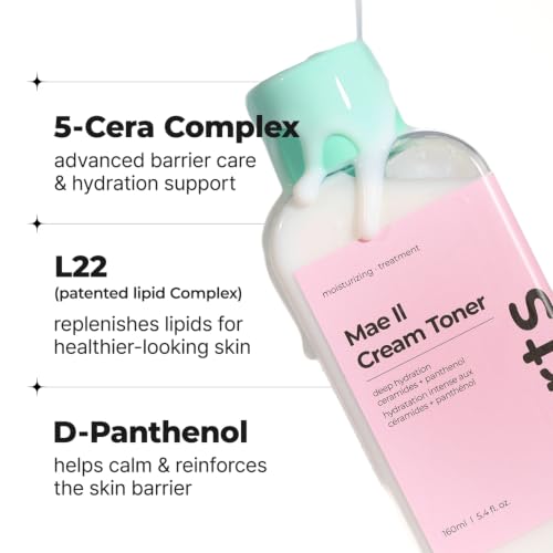 Milky Face Toner with Ceramides & Moisturizer for Sensitive Skin