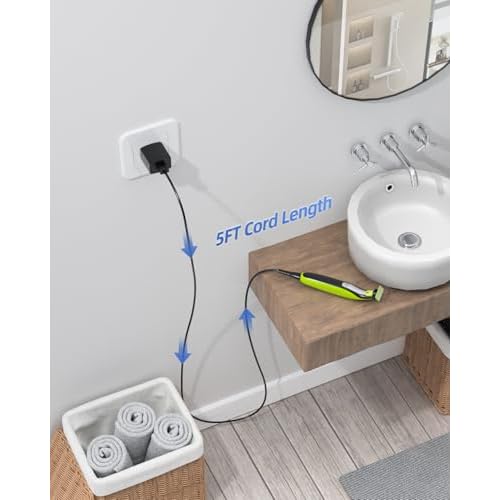 5V Fast Charger Fit for Philips Norelco 2000 2400 3900 2600 3600 5400 5000X 7200 7800 i9000 Series Wet & Dry 3000 5000 7000 Electric Shaver, Model X3001 S3243 X3052 S3341 S5880 X5004 X5006 S7887 S7885