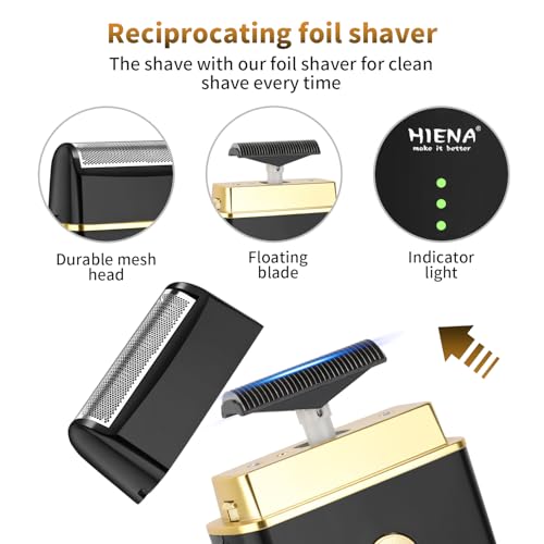 HIENA PRO 4-in-1 Cordless Hair Clipper Grooming Kit Black B for Men