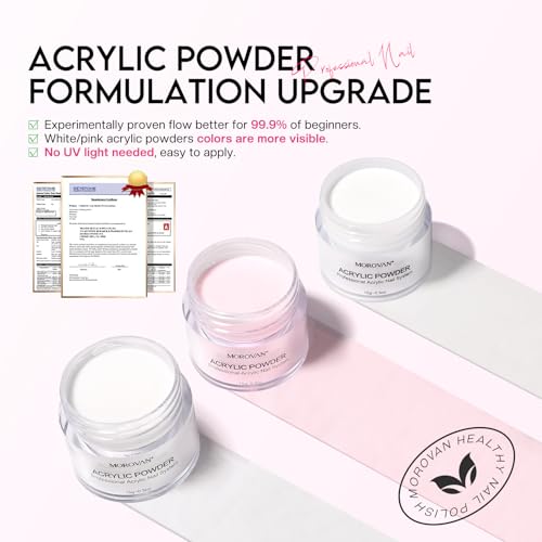 Morovan Acrylic Nail Kit with Everything: Beginners Professional Nail Kit Set for Starter Acrylic Nail with Drill Nail Christmas