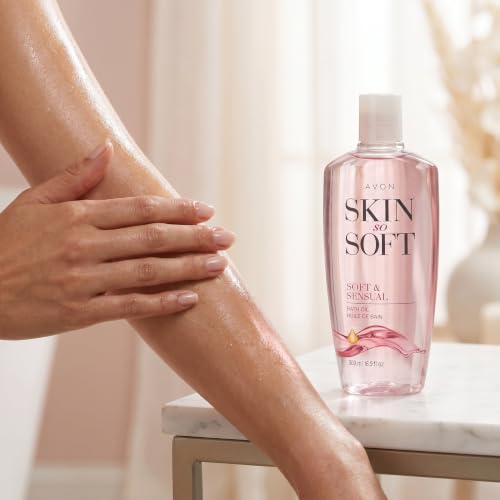 AVON Skin So Soft Moisturizing Bath Oil 16.9 oz - Silky Body Oil & Sensual Fragrance