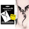 INKARTLINK Semi Permanent Tattoo Adult Art Design Waterproof Temp Tattoo Stickers Realistic Look, No Adhesive, Lasts 1-2 Weeks Black (Western Dragon)