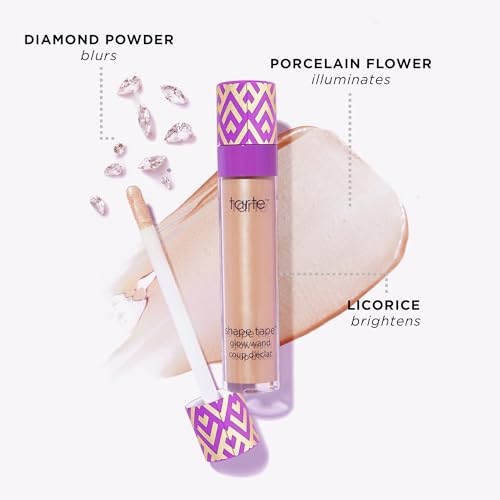 Tarte Shape Tape Glow Wand Sunbeam Liquid Highlighter – Sheer Radiance, Moisturizing, Vegan & Cruelty-Free