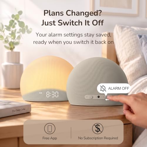 HOUBAY Sunrise Alarm Clock with Sound Machine, App Control, Sleep Routine