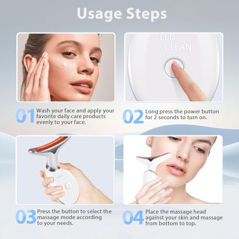 3 in 1 Face ??cuIpting Tool, 7 Color Mode, Facial Massager for Face and Neck, at-Home Facial Beauty De??ice for Skin Care, Face ??cuIpting Wand