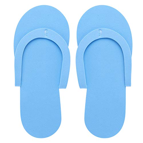 Tbestmax 24 Pair Disposable Flip Flops, Random Color Foam Slippers for Foot Spa Pedicures in Kid Party with 24 Pair Toe Separators Bulk
