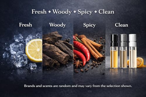 Men's Fragrance Sample Set - 8 Designer Cologne Vials for Travel & Testing
