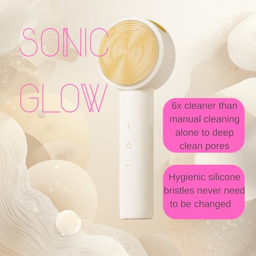 Silicone Sonic Facial Cleansing Brush with 5 Speeds, Waterproof & Rechargeable