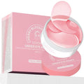 Under Eye Patches Masks - Eye Patch for for Dark Circles and Fine Lines,Puffy Eyes, Wrinkles, Eye Bags Treatment with Collagen and Hyaluronic Acid, Moisturizing and Hydrating Pink(60 Pcs)