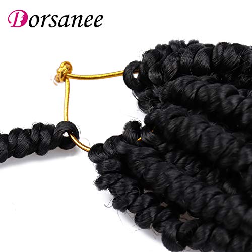 Dorsanee 6 Inch Short Bob Spring Twist Crochet Hair 6 Packs - 1B#