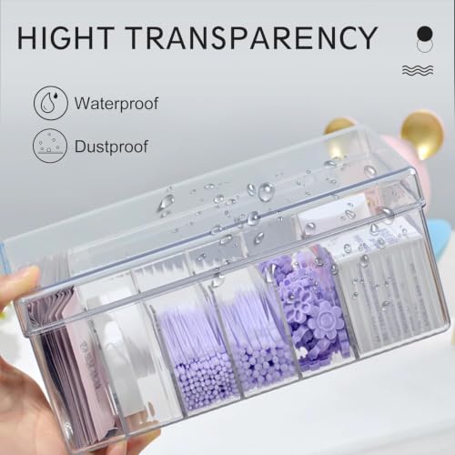 MoyRetty 2-Pack Acrylic Lash Extension Organizer Dustproof Storage for Salon