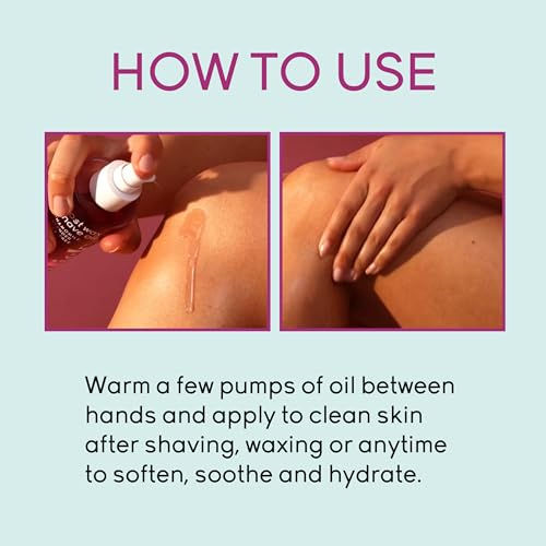 Sliick Post Wax + Shave Oil ? Soothing After Shave Oil with Chamomile, Lavender & Tea Tree for Razor Bumps, Ingrown Hair & Redness, After Waxing & Shaving Treatment, 4 fl oz
