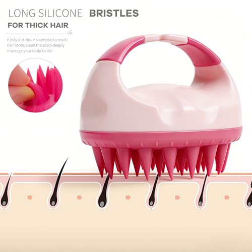 Pink 14-Piece Hair Brush Set with Sleep Bonnet, Detangler & Spray Bottle