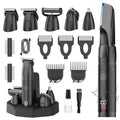Men's Waterproof Body Grooming Kit with V-Shaped Trimmer - Black