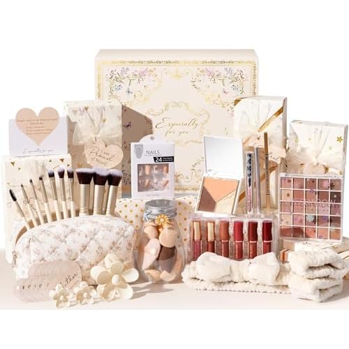 Teen Girl Gifts Trendy Stuff, 10 Positive Affirmation Cards & Empowering Challenges to Unlock 10 Wrapped Makeup Gift Set Motivational Birthday Easter Egg Stuffers Gift Basket for Tween & Teenage Girls