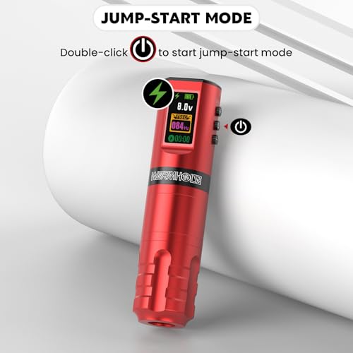 Wormhole Wireless Tattoo Kit with 1800mAh Battery – Red