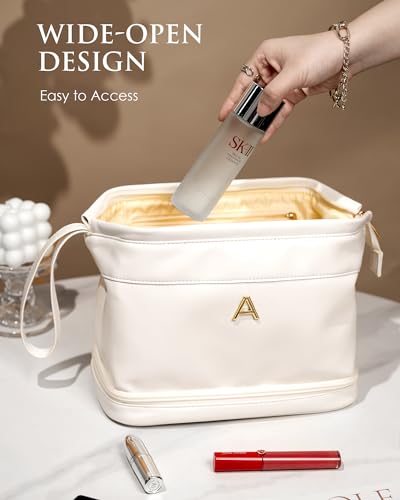 Personalized Bridesmaid Makeup Bag - White / A - Gift for Women