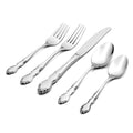 20-Piece Flatware Set for 4 - Elegant Silverware with Swirling Floral Design