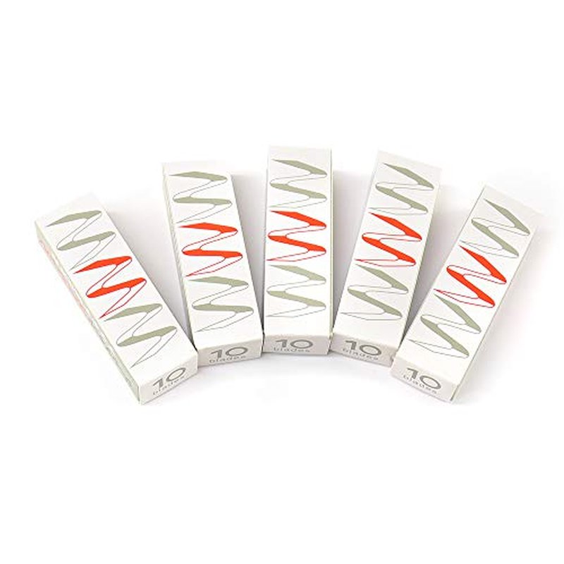 50Pcs Single Edge Razor Blades, Stainless Steel Straight Razor Blade Refills, Eyebrow Trimmer Facial Hair Blades for Women and Men