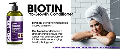 Hair Chemist Biotin Pro-Growth Shampoo & Conditioner Set 33.8 oz Each - Hair Loss & Thickening