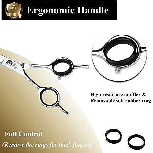 6-Inch Professional Curved Hair Cutting Scissors - Salon & Barber Shears