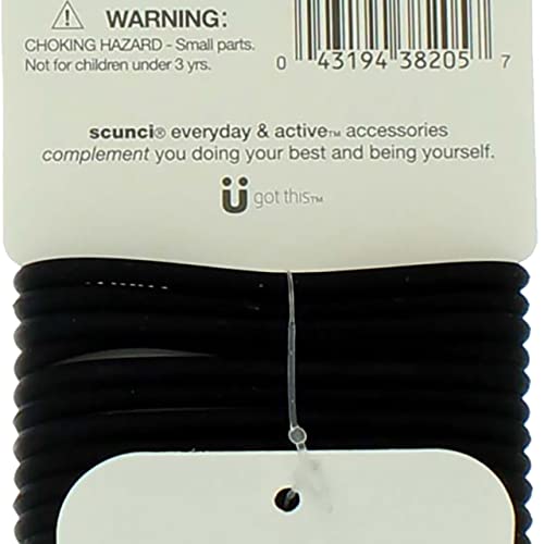 Scunci No-Slip Grip The Evolution Hair Ties, Black 14 ea (Pack of 2)