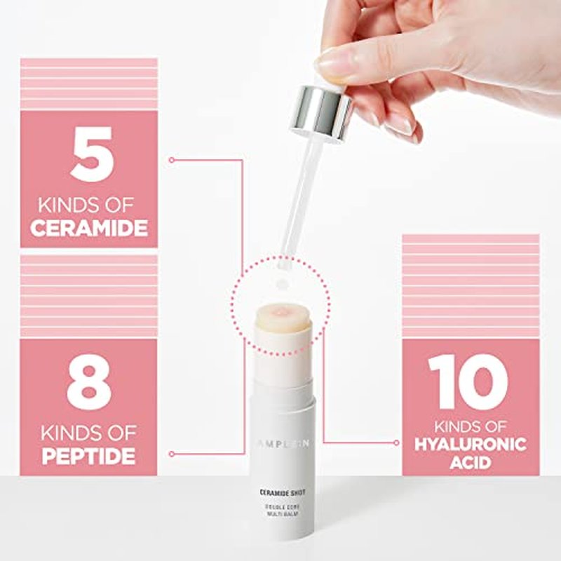 COR?ANA Ceramide Shot Double Core Multi Balm ? High Moisturization Skin Barrier Treatment Multi Usable Balm Stick ? For Face, Neck and Lips ? Wrinkle Care Moisturizing Balm ? Fragrance Free, 0.35oz.