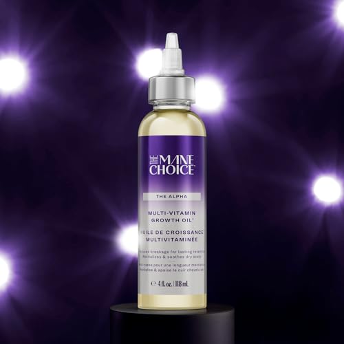 The Mane Choice Alpha Multi-Vitamin Scalp Hair Growth Oil, 4 Fl Oz, 1 Pack, Nourishing Scalp Oil with Biotin, Vitamin C, Rosemary, Rice Extract, Jojoba, Tea Tree & Castor Oil, Lightweight & Non-Greasy