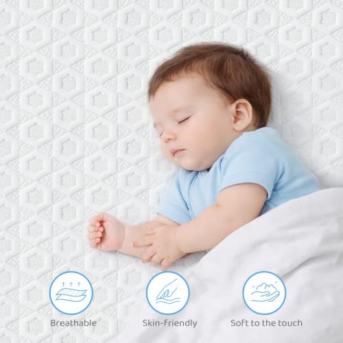 Dual-Sided Gel Memory Foam Toddler Crib Mattress 52 x 27.5 x 4.5 Inches