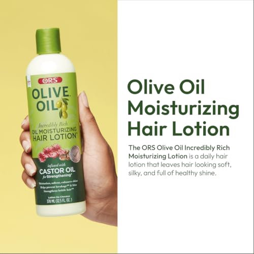 ORS Olive Oil Incredibly Rich Moisturizing Hair Lotion with Castor Oil for Strengthening 12.5 Ounces (1)