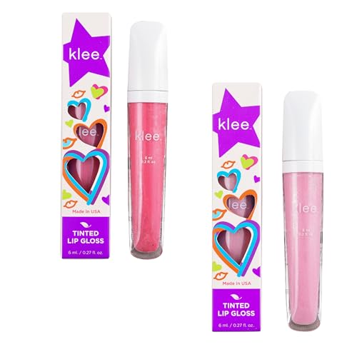 Kids Lip Gloss Bundle - Non-Toxic, Natural Tint, Shea & Vitamin E, 2 Colors