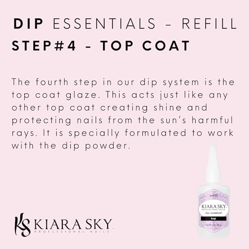 Dip Essential Refill Kit 2 oz Base and Top Coat Duo for Nails